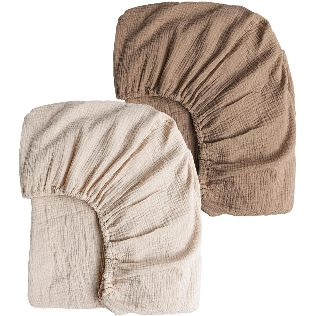 Muslin Fitted Crib Sheets 2 PCS