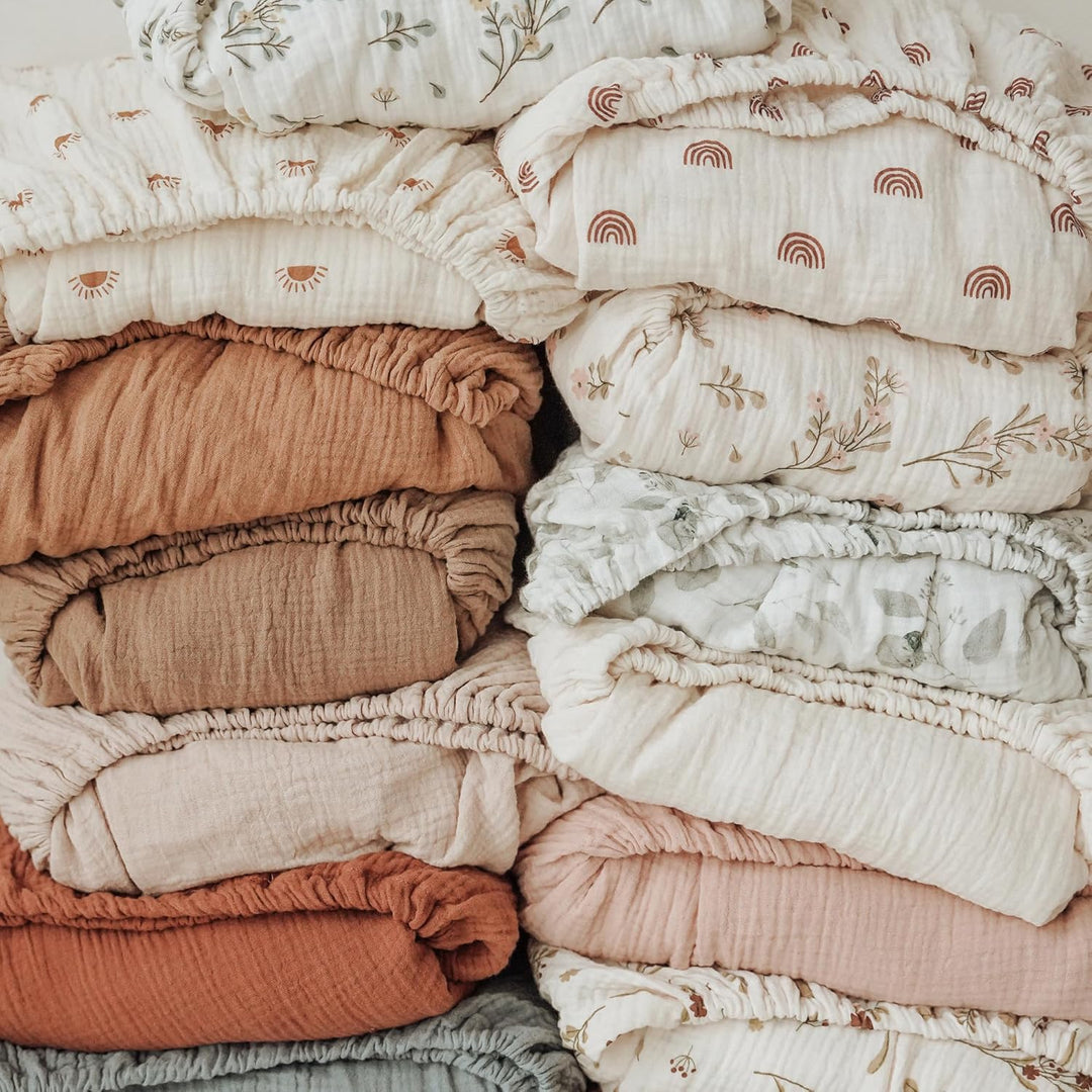 Muslin Fitted Crib Sheets 2 PCS