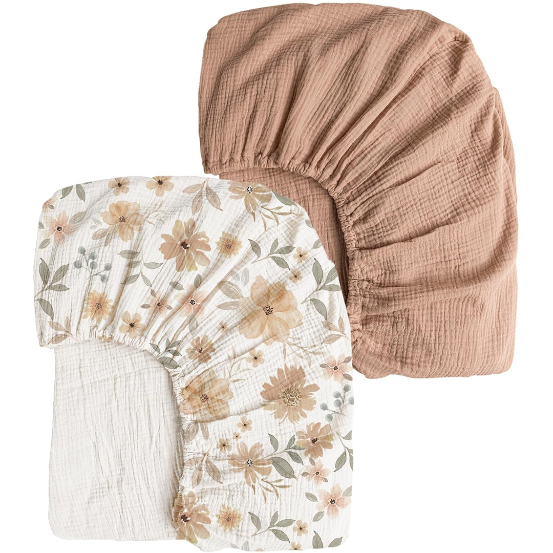 Muslin Fitted Crib Sheets 2 PCS