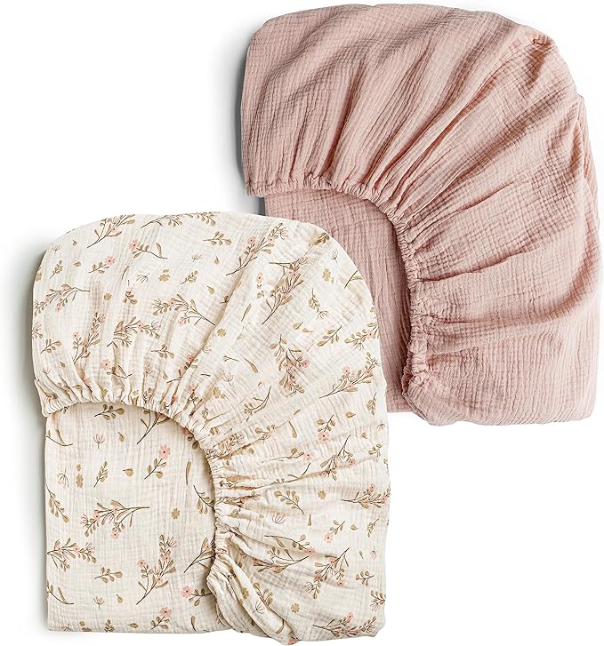 Muslin Fitted Crib Sheets 2 PCS