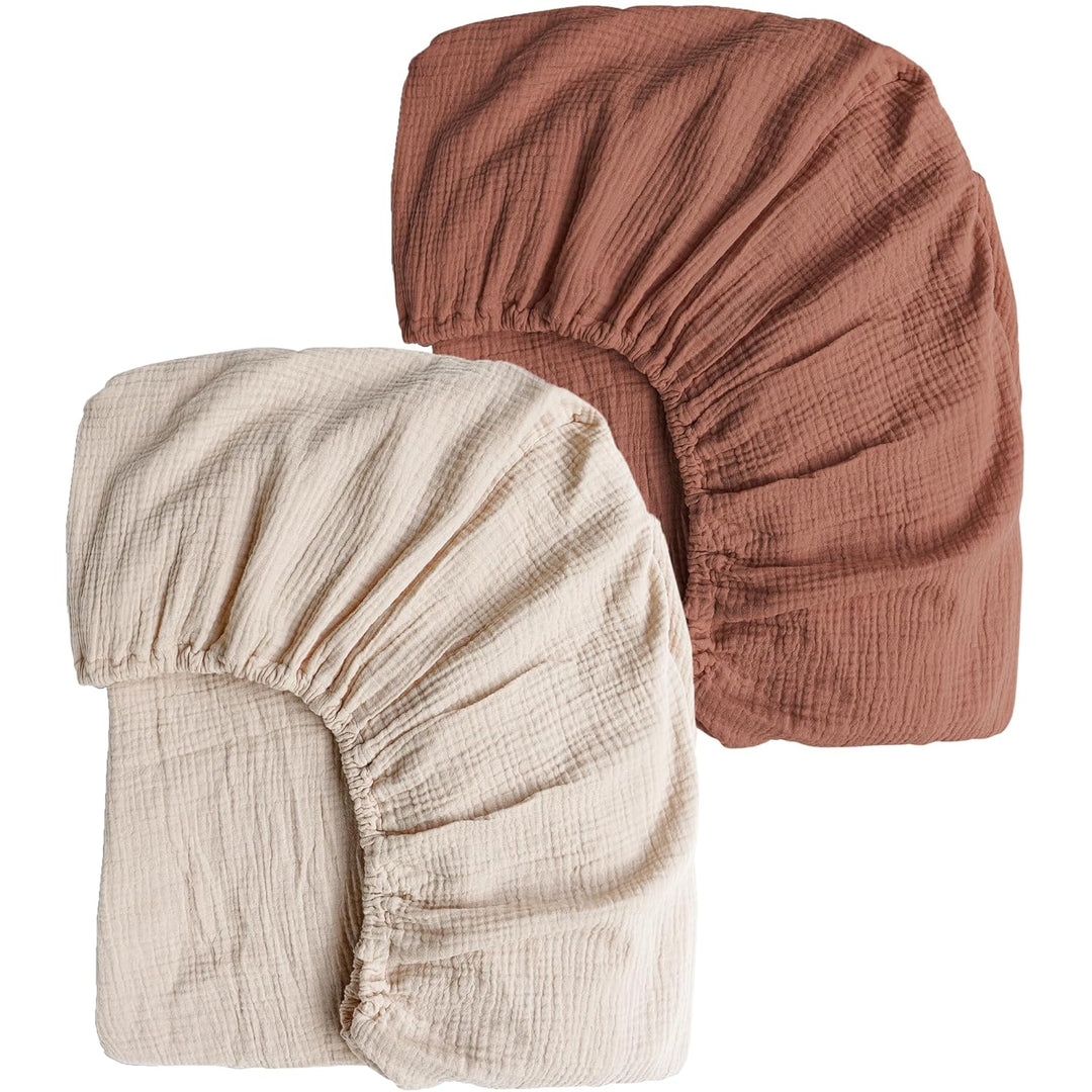Muslin Fitted Crib Sheets 2 PCS