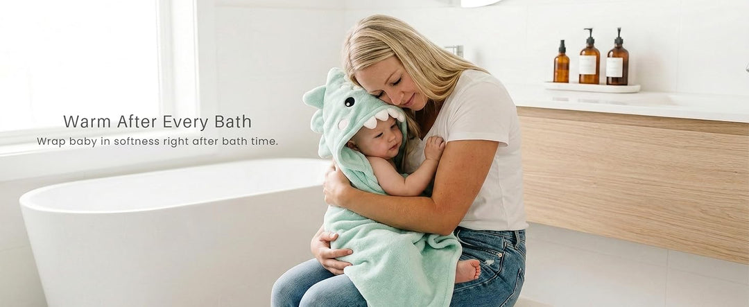 Konssy 2-Pack Hooded Baby Towels, Plush Fleece Animal Bath Towel with Hood - product details 3