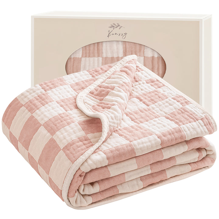 Konssy Baby Blankets for Girls Boys, Crib Blanket for Baby Infant Toddler, Super Soft and Lightweight Nursery Blankets