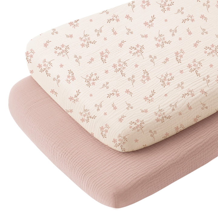 Baby Fitted Bassinet Sheets 2 Pack