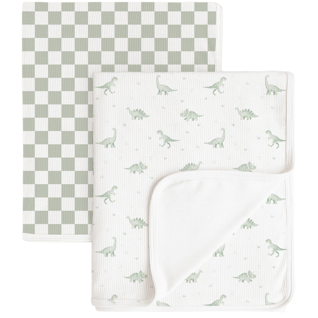 Konssy Knit Baby Blanket 2 Pack