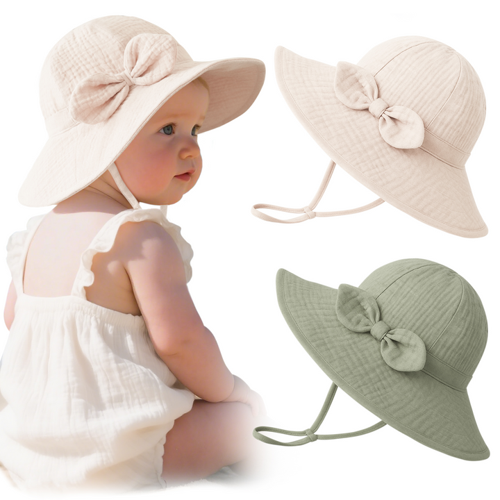 Konssy Muslin Baby Sun Hat 2-Pack