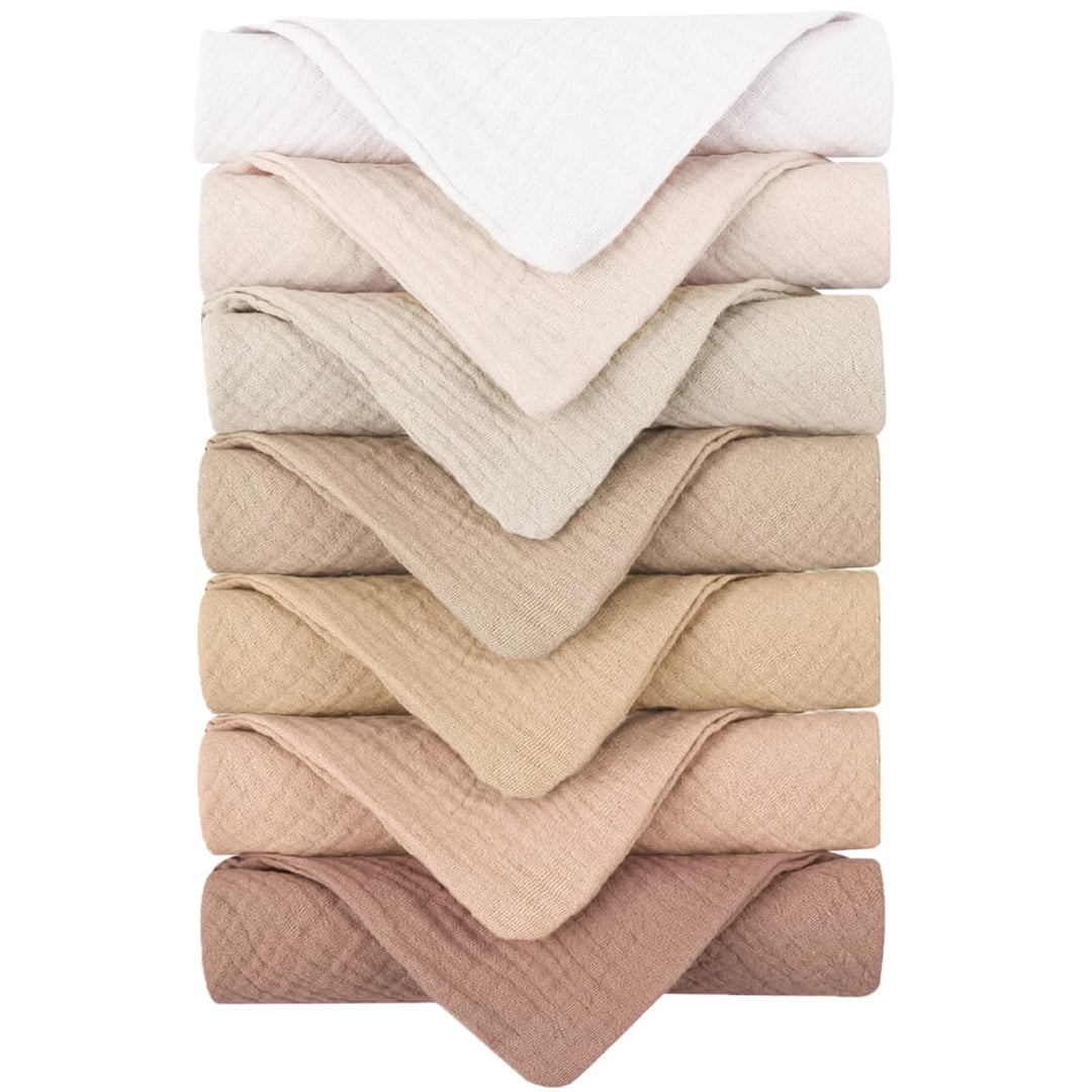 Konssy 7-Pack Ultra Soft Muslin Cotton Face Wash Cloths