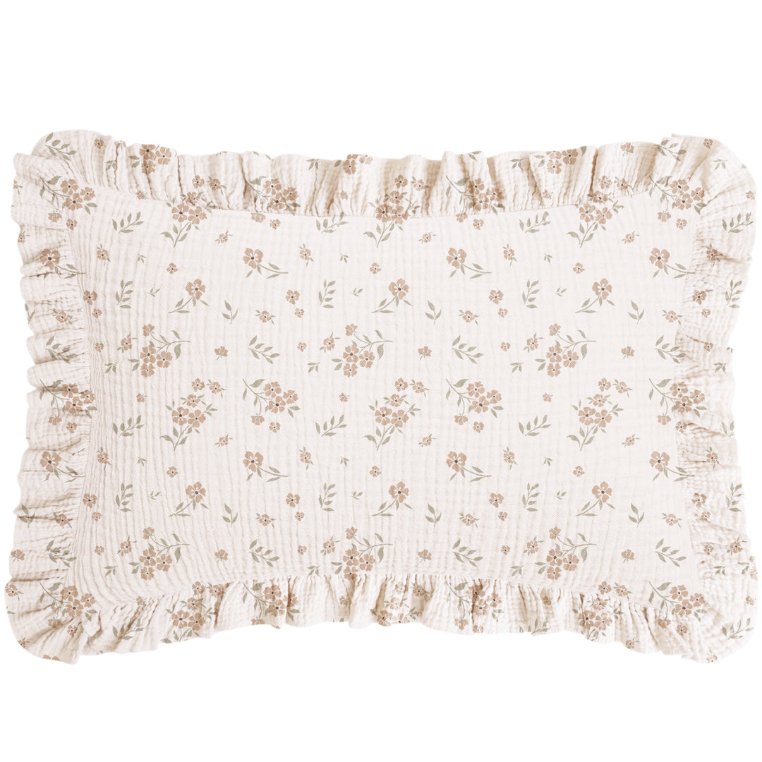 Konssy Flounce Muslin Toddler Pillowcase