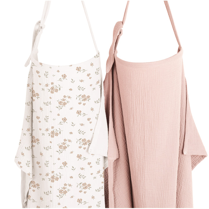 Konssy 2-Pack Muslin Nursing Cover Up for Breastfeeding Moms