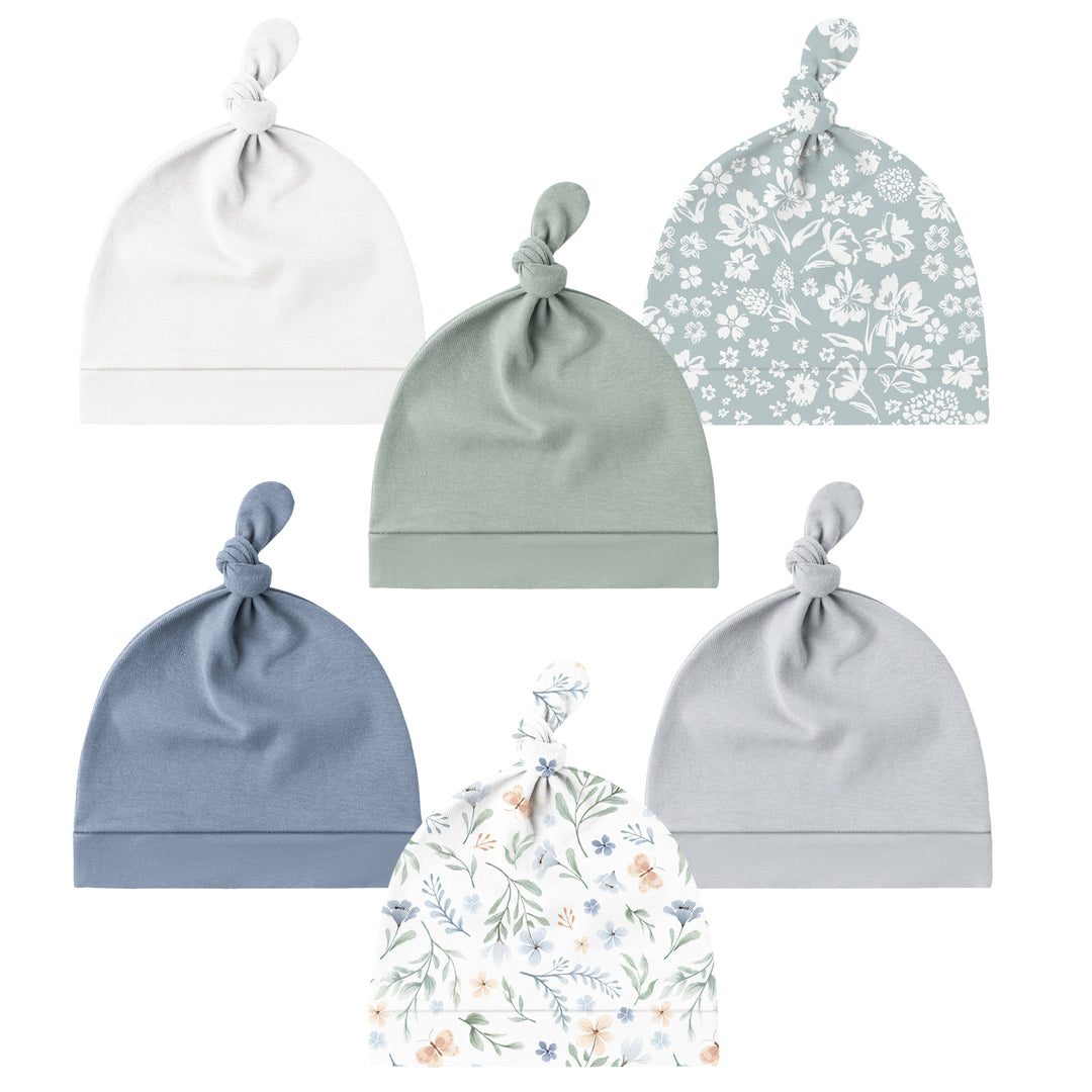 Baby Newborn Hats Set Knot Beanie Hats 6 Pack