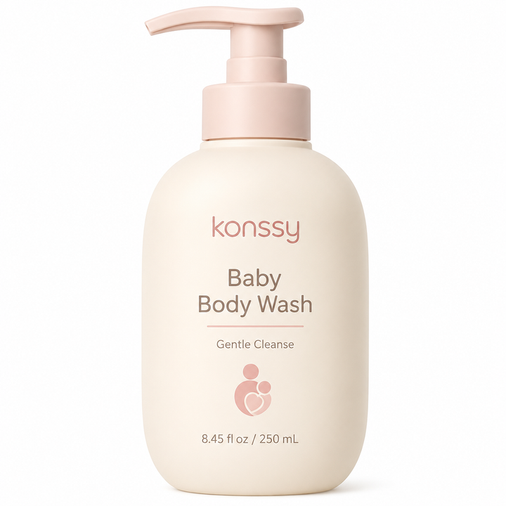 Konssy Baby Body Wash, Gentle Daily Cleanser with Soft Lather and Easy Rinse