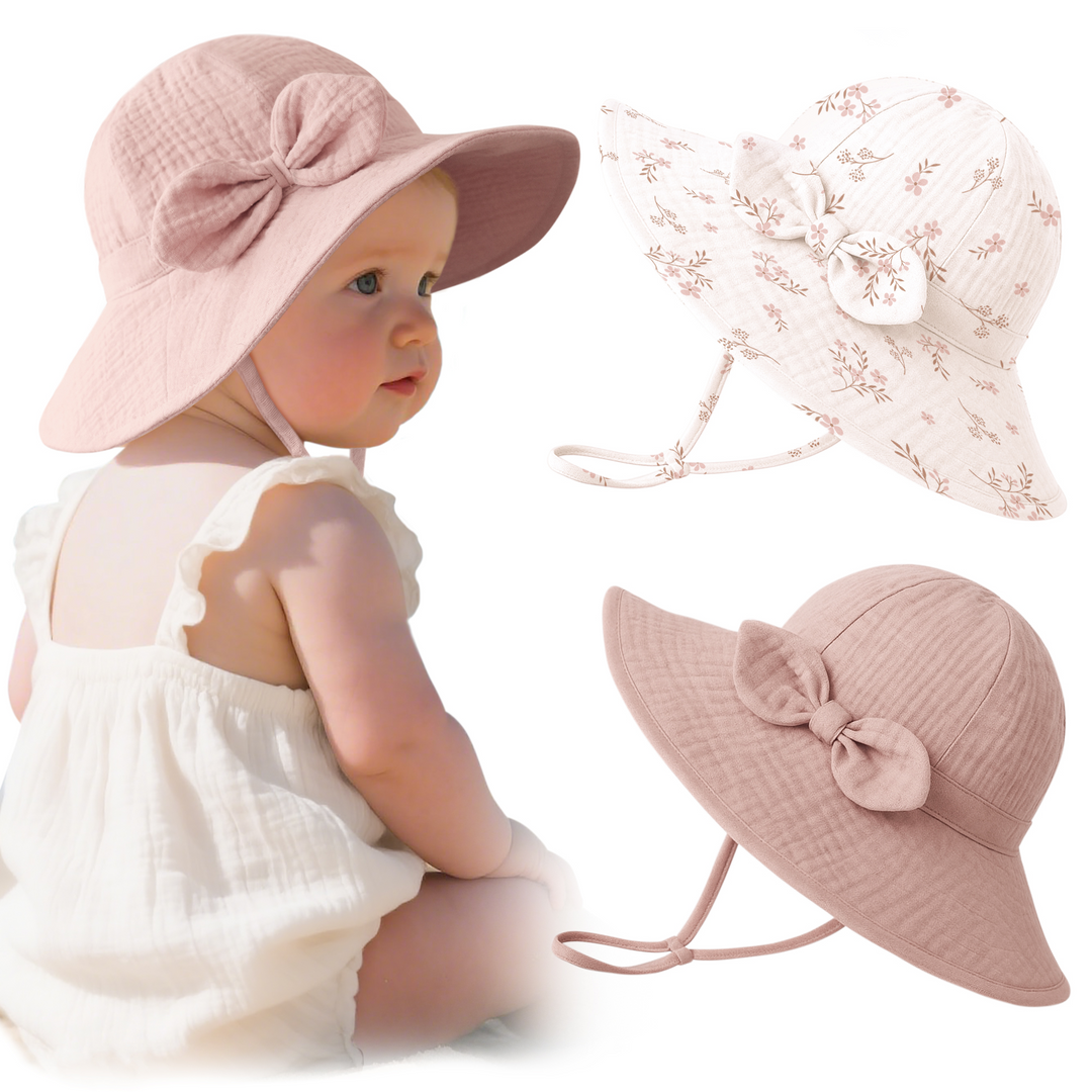 Konssy Muslin Baby Sun Hat 2-Pack