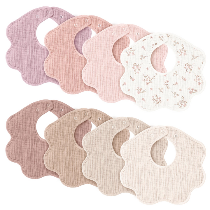 Konssy Muslin Baby Bibs 8 Pack