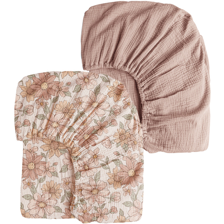 Muslin Fitted Crib Sheets 2 PCS