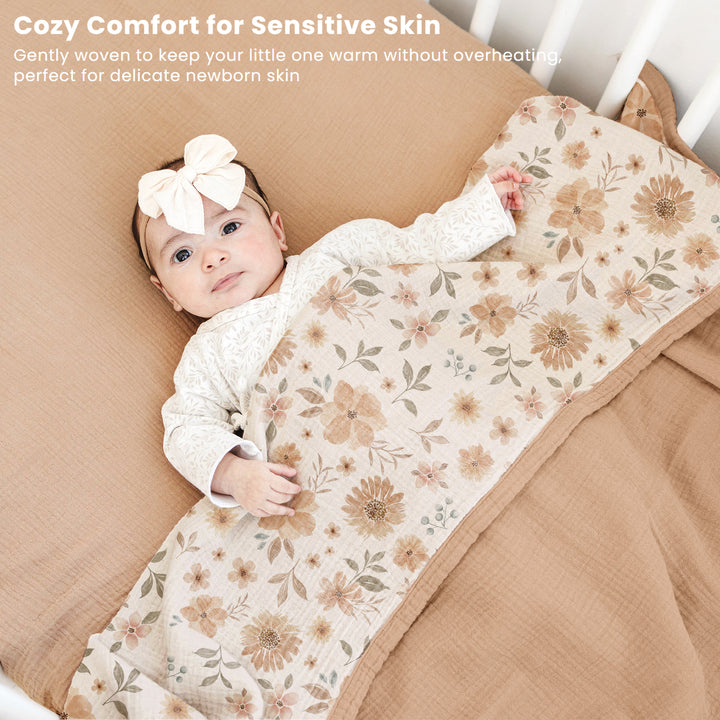 Konssy Muslin Baby Blankets for Girls Boys