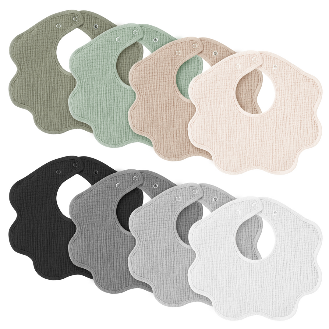 Konssy Muslin Baby Bibs 8 Pack