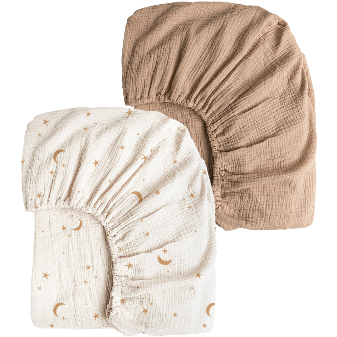 Muslin Fitted Crib Sheets 2 PCS