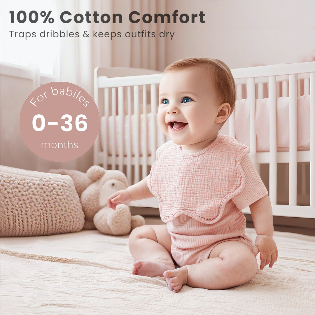 Konssy Muslin Baby Bibs 8 Pack