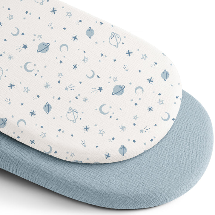 Baby Fitted Bassinet Sheets 2 Pack