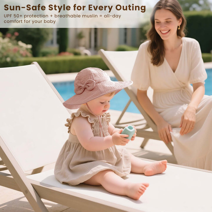 Konssy Muslin Baby Sun Hat 2-Pack