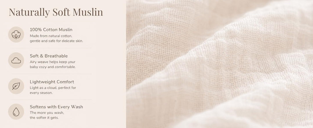 Konssy 2-Pack 100% Cotton Muslin Nursing Pillow Covers, Soft Cover for Baby - product details 2