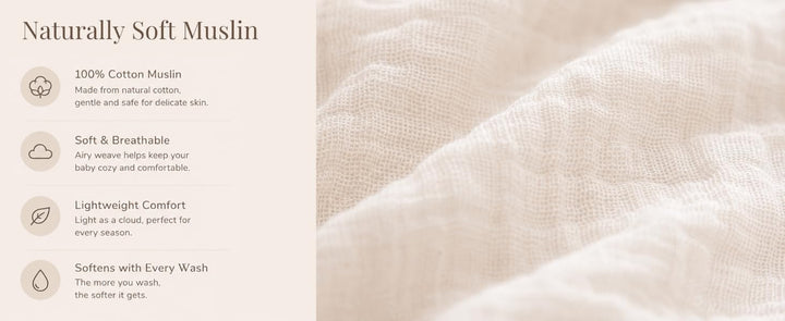 Konssy 2-Pack 100% Cotton Muslin Nursing Pillow Covers, Soft Cover for Baby - product details 2