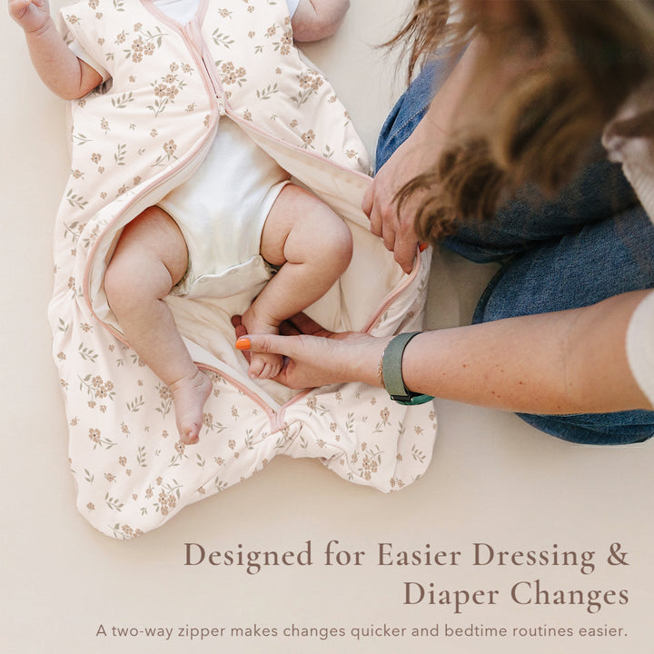 Konssy Rayon Made from Bamboo Baby Sleep Sack, 1.0 TOG Quilted Baby Wearable Blanket with 2-Way Zipper, Sleeping Bag