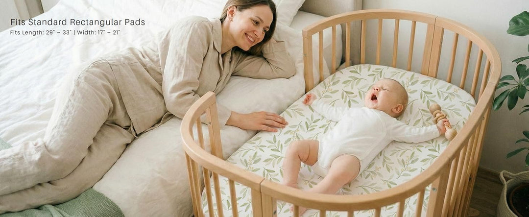 Konssy 3 Pack Stretchy Bassinet Sheets for Baby Girls and Boys, 33"x21" - product details 2