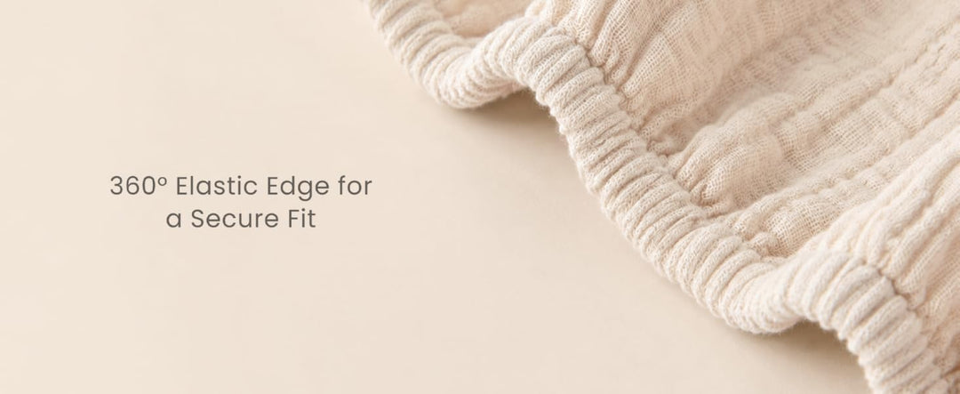 Konssy 2 Pack Quilted Muslin Changing Pad Cover, Waterproof Layer 32" x 16" - product details 6
