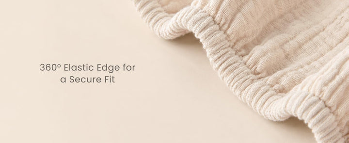 Konssy 2 Pack Quilted Muslin Changing Pad Cover, Waterproof Layer 32" x 16" - product details 6