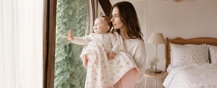Konssy Floral & Quilted Baby Blanket for Girls, 33.5 x 45 in - product details 6
