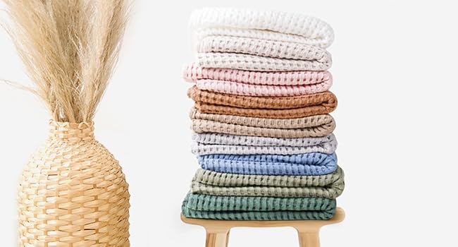 Konssy Waffle Baby Blanket for Boys & Girls, Soft Newborn Swaddle Blanket - product details 5