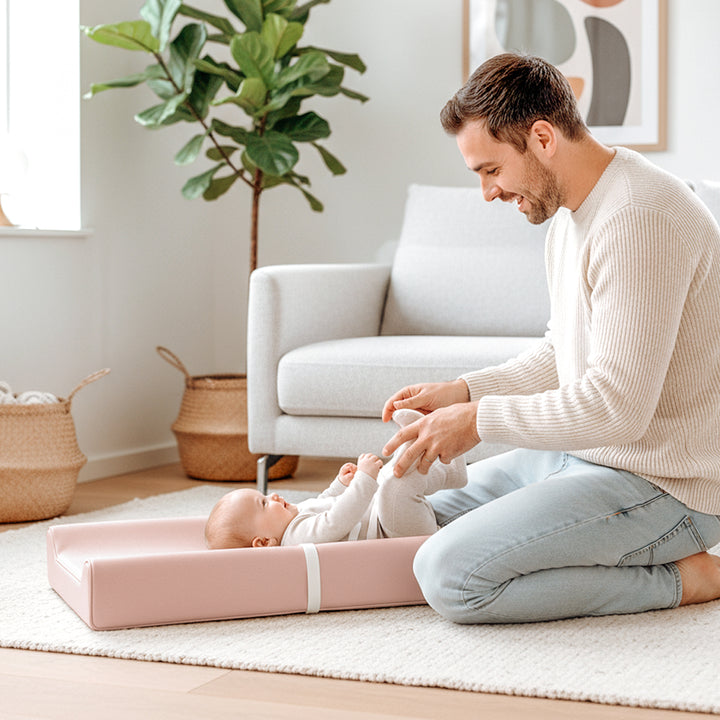 Konssy Vegan Leather Changing Pad with Waterproof Lining Foam