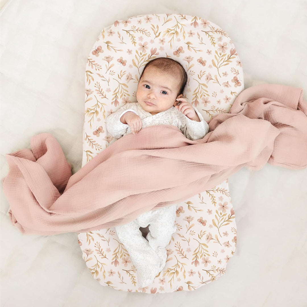 Konssy 2 Pack Baby Lounger Cover, Stretchy and Soft Newborn Lounger Cover