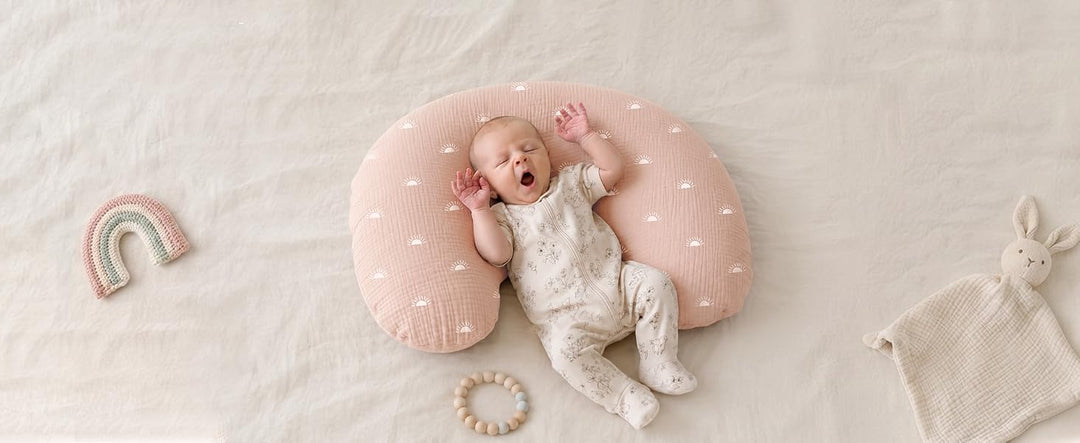 Konssy 2-Pack 100% Cotton Muslin Nursing Pillow Covers, Soft Cover for Baby - product details 8