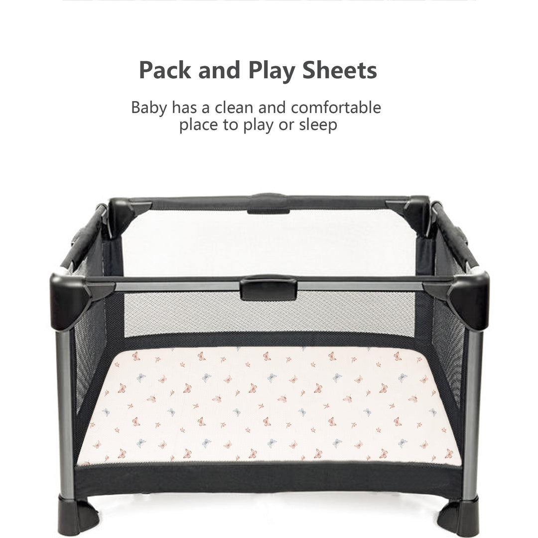 Konssy Muslin Crib Sheets for Girl Boy, 2 PCS Soft and Breathable Cotton Baby Sheets for Standard Crib Mattress, 38"x 24"