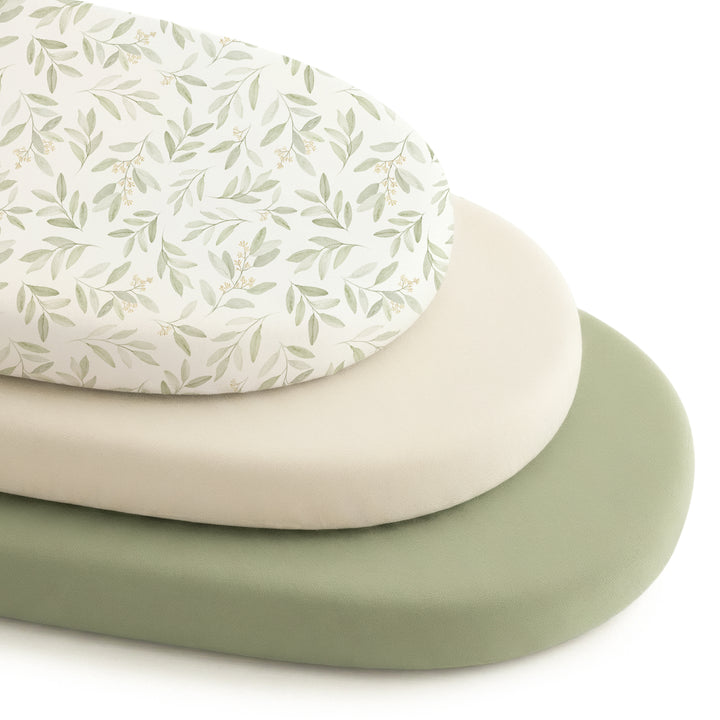 Konssy Silky Soft Bassinet Sheets 3 Pack