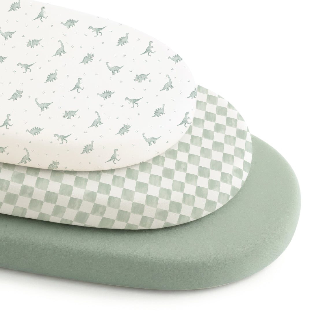 Konssy Silky Soft Bassinet Sheets 3 Pack