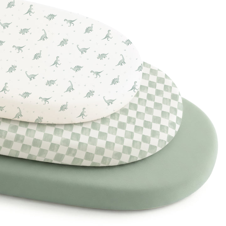 Konssy Silky Soft Bassinet Sheets 3 Pack