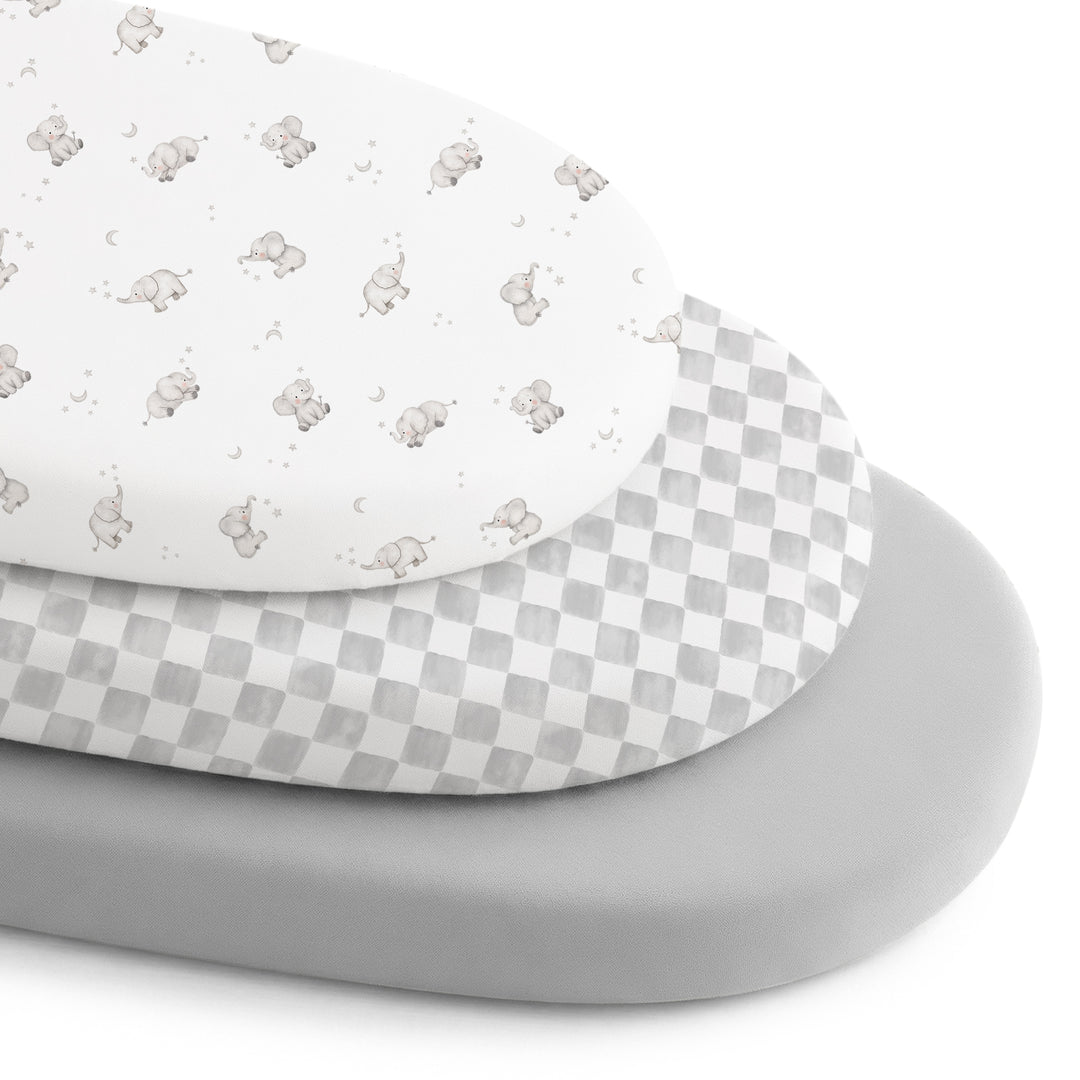 Konssy Silky Soft Bassinet Sheets 3 Pack