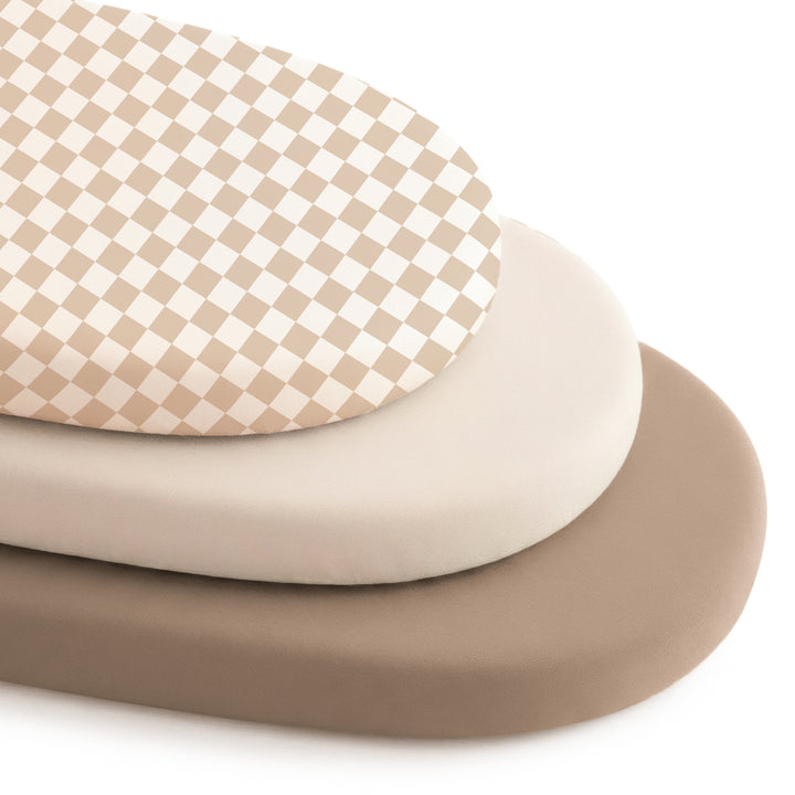 Konssy Silky Soft Bassinet Sheets 3 Pack