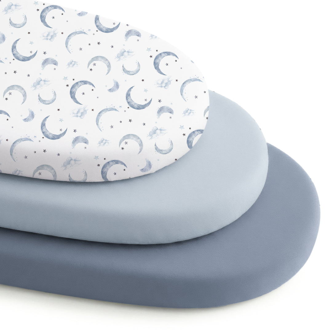 Konssy Silky Soft Bassinet Sheets 3 Pack