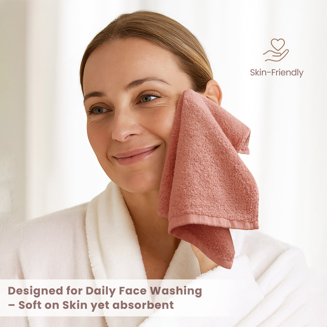 Konssy 100% Cotton Terry Face Wash Cloths