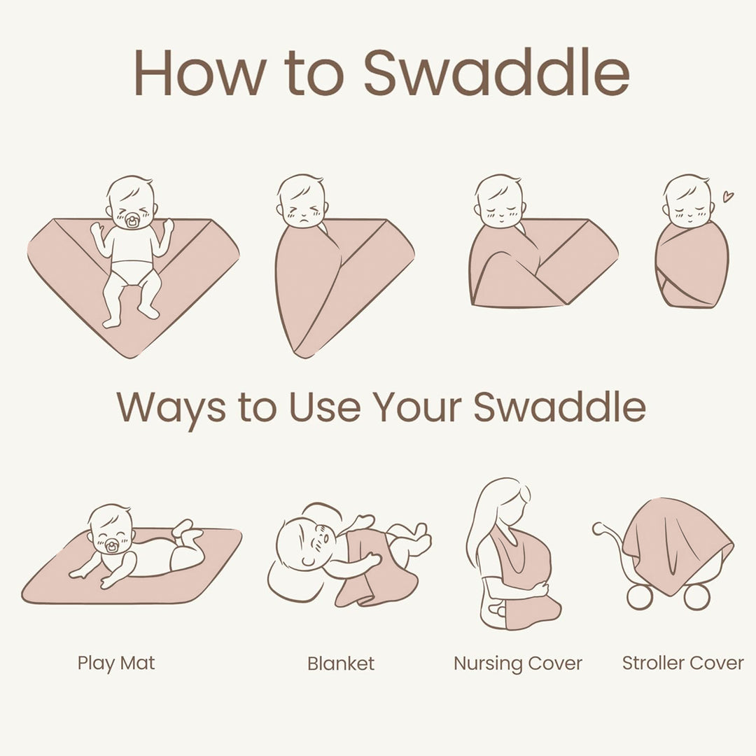 Konssy Flounce Muslin Baby Blankets, Cotton Crib Blanket for Baby Infant Toddler, Super Soft and Lightweight Nursery Blankets 40"x36"