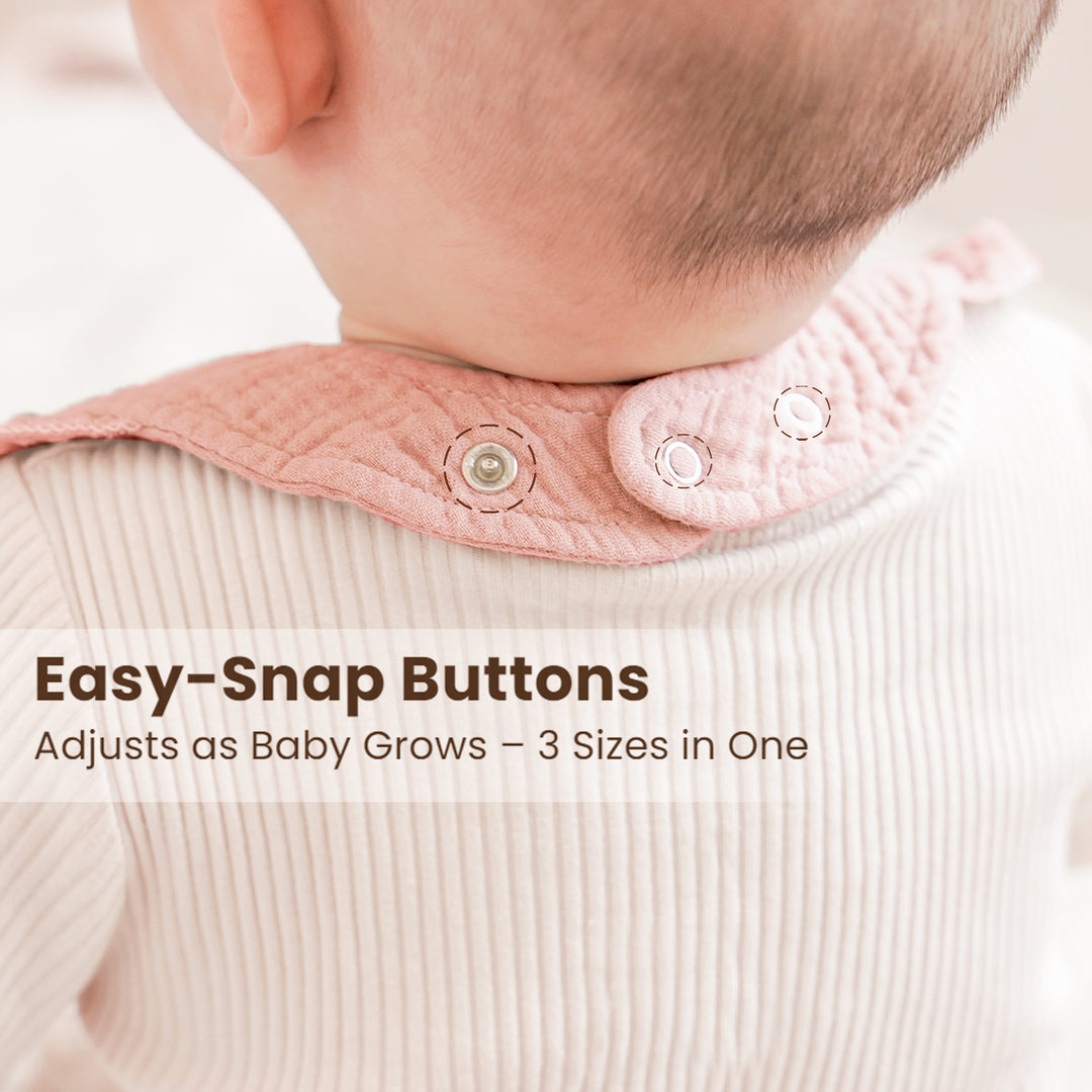 Konssy Muslin Baby Bibs for Girls – Soft 100% Cotton Drool Bibs