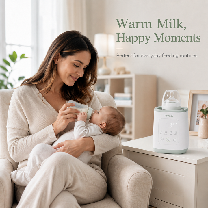 Konssy Baby Bottle Warmer, 4-in-1 Milk Warmer and Sterilizer for Breastmilk