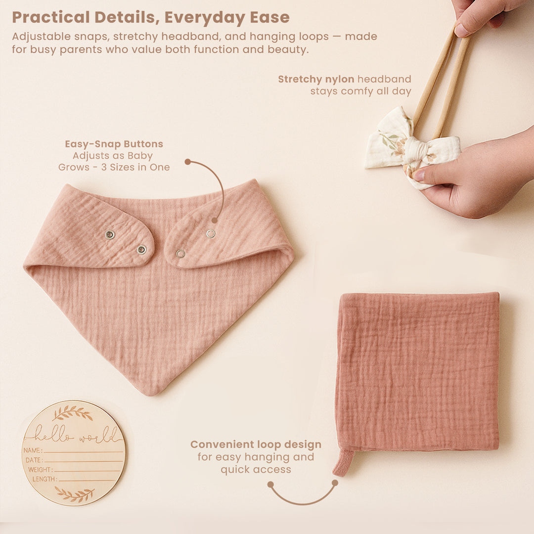 Konssy Baby Shower Gifts, Baby Girl Newborn Essentials Set, Gender Reveal Gifts