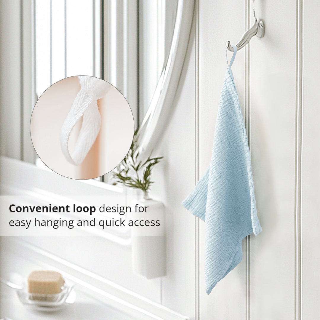 Konssy 7-Pack Ultra Soft Muslin Cotton Face Wash Cloths