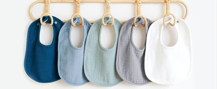 Konssy 6-Pack Muslin Cotton Baby Bibs for Drooling and Teething - product details 8