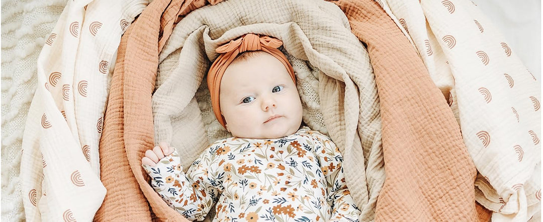 Konssy Muslin Swaddle Blankets, 100% Cotton Receiving Blankets, 47"x 47" - product details 7